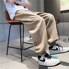男装休闲裤美式复古纯棉潮牌工装裤高街束脚裤男长GK200-P35，男装休闲裤，星座1109-3