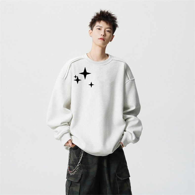 得物供货、重磅420克现货 圆领卫衣宽松HD019-1-WY2798LL-P35图片