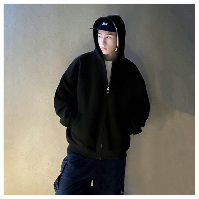 秋季重磅380克全棉得物品质立领双拉链开衫卫衣外套AH923-P42，女装短外套，四季星座610B