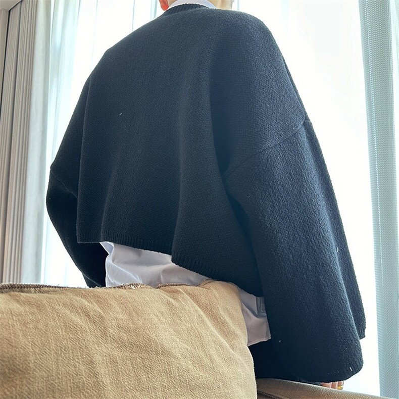 W287-P482025秋冬新款欧美圆领毛衣套头提花针织衫男女宽松上衣,男装针织衫/毛衣,星座911-1