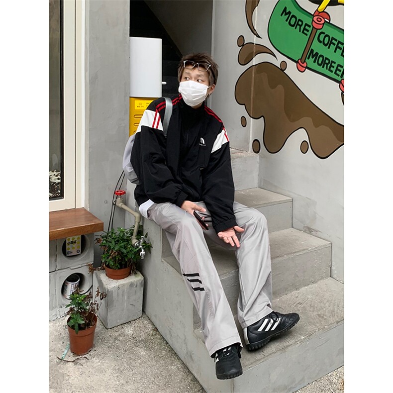 B221 美式ins街头hiphop休闲情侣宽松运动裤子 LK23117-P60 控78图片