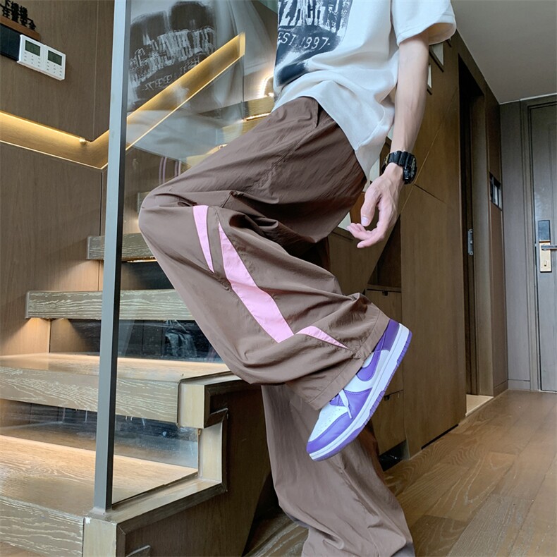 日系长裤拉链时尚新款文艺中腰青春流行夏季微弹休闲裤男潮流,男装休闲裤,星座716-4