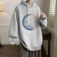 连帽卫衣男大码运动服帽衫外套WY2330-P35加绒款-P40，男装卫衣，电商A040