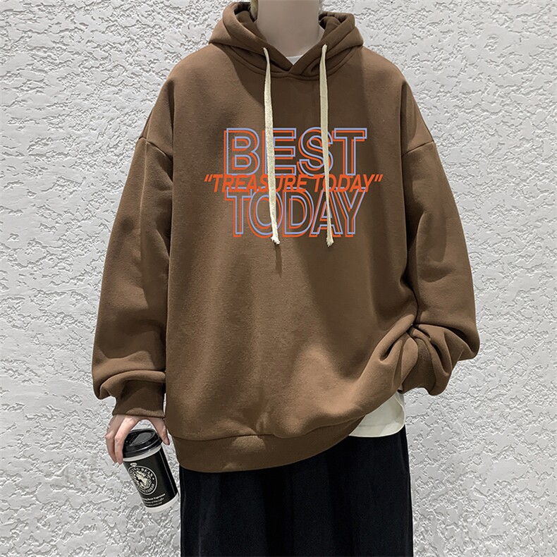WY2181-P35加绒款-P40纯棉连帽卫衣男大码运动帽衫宽松薄外套男,男装卫衣,电商A040