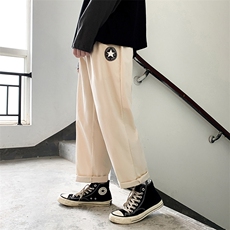K43008-P25加绒款-P35休闲裤男士大码宽松九分运动裤男裤男直筒，男装休闲裤，电商A040
