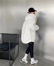 羽绒拼接卫衣，女装卫衣/绒衫，依多坊