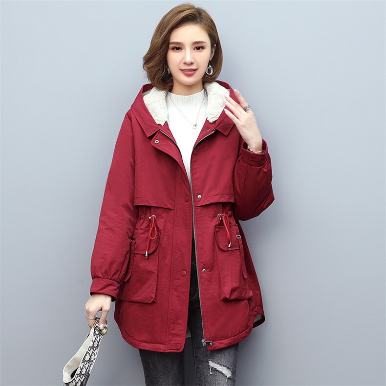 2020冬装新款修身显瘦减龄加绒保暖棉衣/棉服派克服,女装派克服,姿萝菲