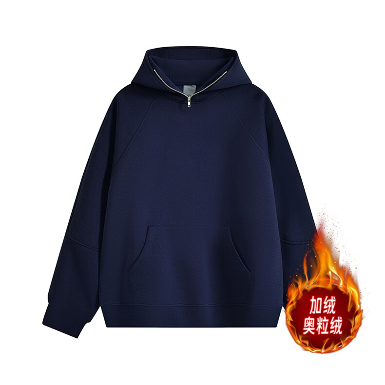 重磅加绒奥粒绒500克结构板连帽卫衣撞色拉链外套RH5314JR-P63,女装短外套,星座610B-1