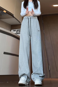 特批P35无差价秋款华棉休闲裤男设计感中性马吉拉刺绣阔腿裤K1524图片