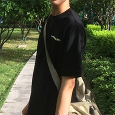 重磅印花美式复古圆领T恤纯棉310A-4-T101-特批18，男装T恤，星座310A-4