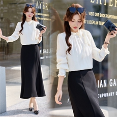 BAO现货2026春季新款时尚气质优雅立领减龄显瘦长袖百搭衬衣，女装衬衫，时尚俏佳人