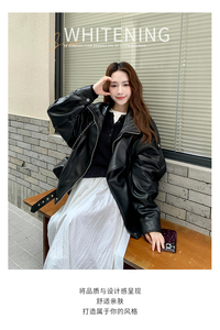 短款皮衣外套女秋季独特超好看酷飒风机车服pu图片