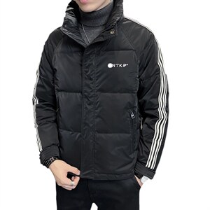特价 男士白鸭绒羽绒服2025冬宽松休闲立领印花外套潮8071-P100图片
