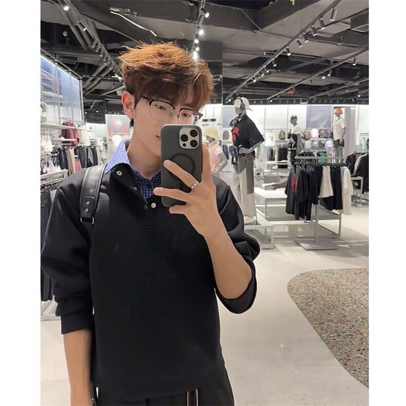 网图春秋半拉链休闲卫衣男时尚百搭宽松潮流立领B11-P42,男装卫衣,星座910-1
