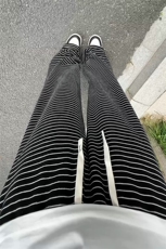 特批P35无差价秋季新款复古撞色条纹500g毛巾绣大码休闲裤男K5949，男装休闲裤，电商A001-1