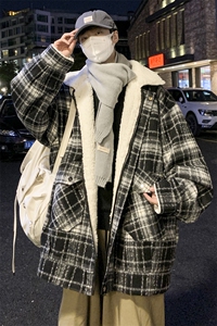 羊羔毛外套男款冬季加绒加厚秋冬款棉服M613 P125 控158图片