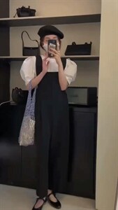 【夏季新款】韩版背带裤真两件套图片
