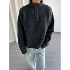 美式韩系慵懒风简约五连纽扣亨利领毛衣针织衫男女MY449，男装针织衫/毛衣，星座1116A（原606A-3）