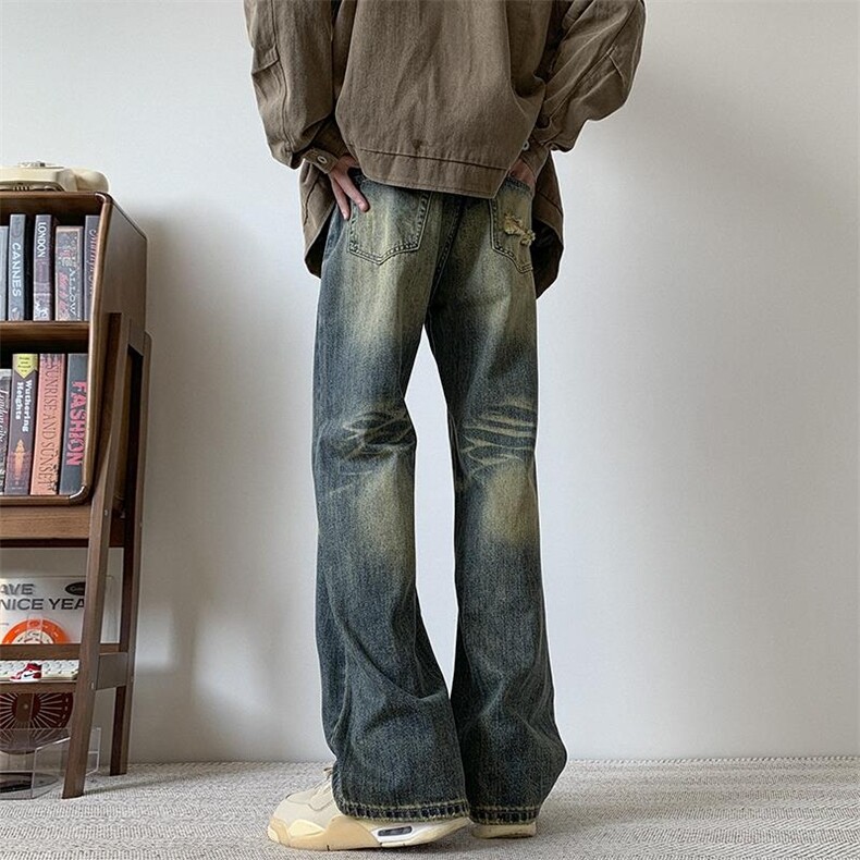 秋冬季美式高街牛仔裤男百搭显高休闲裤G1008/P55控78,男装牛仔裤,电商D202
