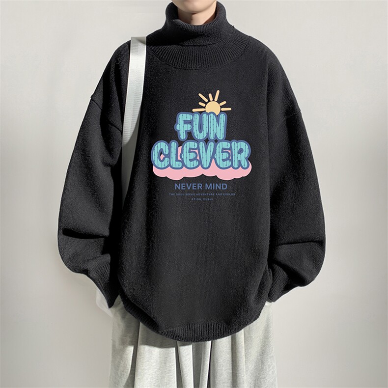 8XL高领毛衣男大码胖子堆堆领打底羊毛衫GM45377-P45加绒款-P65,男装T恤,电商A040