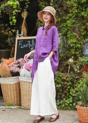 现货复古文艺中长款民族风衬衣，女装，美诗欧 Missorly