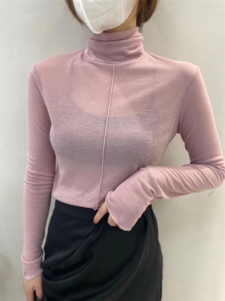 （现货）2021秋冬绒感高领打底衫,女装其它,HuHu