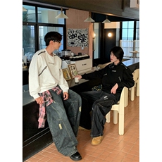 春秋季美式字母印花简约男士圆领卫衣休闲拼色男外套W239，女装短外套，星座1116A（原606A-3）
