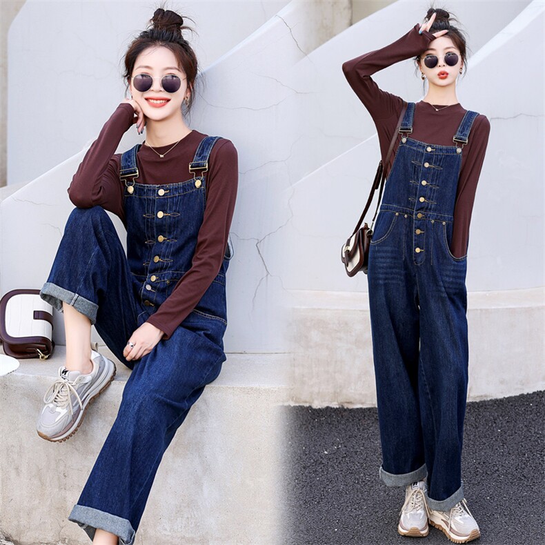 2022年秋款新款上衣连体裤裤子套装牛仔时尚气质两件套，女装套装/套裙，瑶迪依秀
