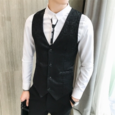 LP761-2021新款男修身短款马甲夜店酒吧潮男马甲外套P50，男装背心/马甲，星座717A