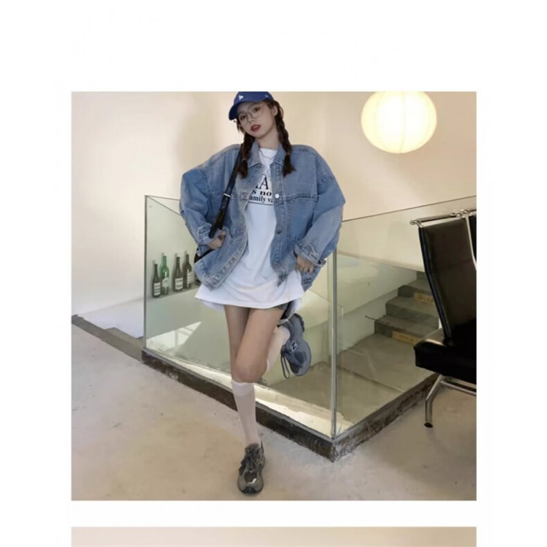 牛仔外套女2025年新款韩版大码设计感宽松长袖秋季上衣ins潮,男装工装外套,星座506A