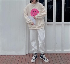 2021年冬季新款加绒加厚大版卫衣，女装卫衣/绒衫，咖啡色