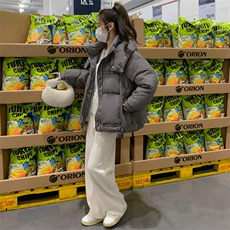 2023冬季新款韩版时尚百搭收腰抽绳加厚连帽羽绒服白鸭绒外套女，女装羽绒服，辉之琳