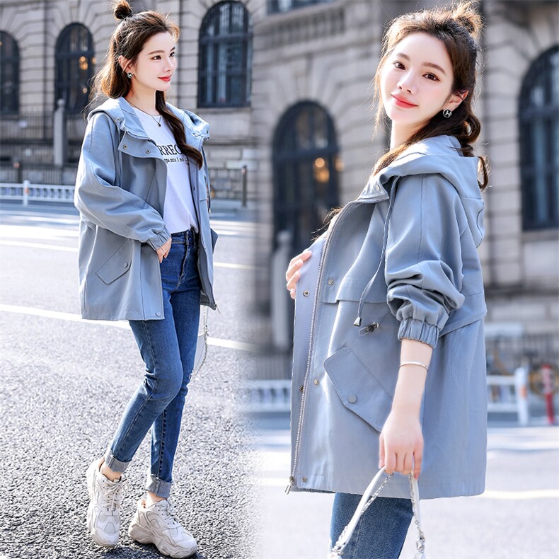 风衣女短款2025早秋新款胖MM200斤显瘦减龄高级感小个子大衣外套，女装风衣，妃曼