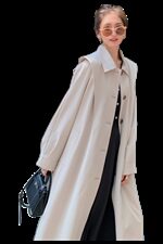 现货271-9720-P135新款过膝风衣外套控178，女装风衣，浙宝271