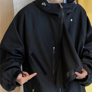 冲锋外套男韩版潮流连帽帅气2026春秋新款ins宽松夹克W4463-P61图片
