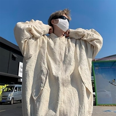 美式飞行员夹克男士秋冬季高级感褶皱棒球服Y175P75，男装夹克，星座1116-2