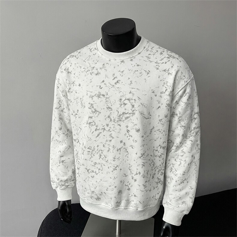 改华棉扎染圆领卫衣【现货】C403A-T95-特P28，男装卫衣，电商C403A