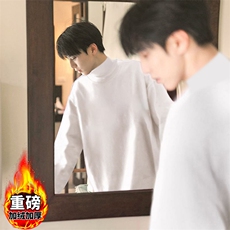 网图380克德绒半高领长袖T恤男女款23XW99369常规特P12加绒特P17，男装T恤，电商A042