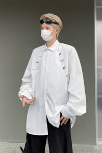 男装衬衫24春季金属设计感男休闲长袖衬衣衫 XZ514-2-202416-P78图片