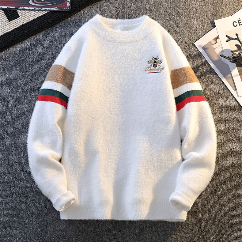 2024【新品】秋冬新款男士仿貂绒针织衫潮流百搭毛衣-M5151-P40,男装针织衫/毛衣,星座1105