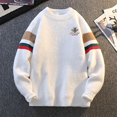 2024【新品】秋冬新款男士仿貂绒针织衫潮流百搭毛衣-M5151-P40，男装针织衫/毛衣，星座1105