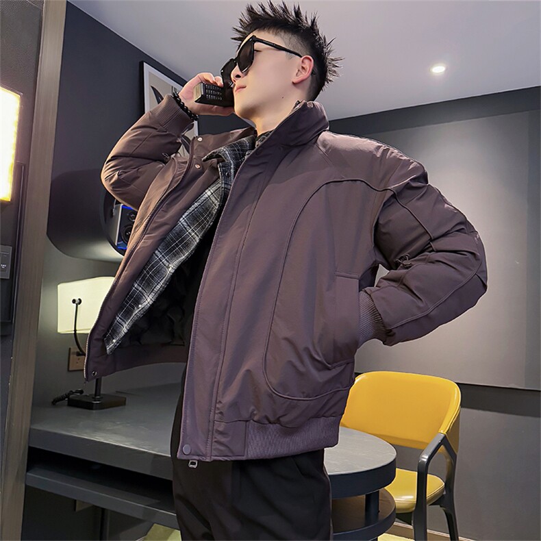 AY123/P138控178冬季社会小伙百搭保暖假两件立领百搭棉服男紫首,男装棉衣,星座305B-1