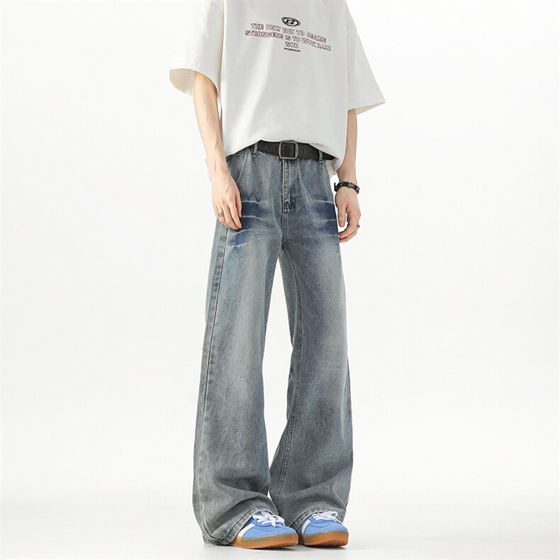 D780-特P35美式高街复古做旧直筒牛仔裤，男装牛仔裤，星座1503