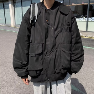 春季潮牌高级感外套港风潮流冲锋衣酒红色飞行员夹克男 W7210-P58图片