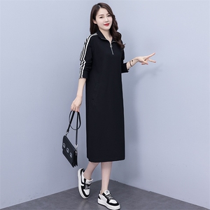 2024新款春季休闲风长袖连衣裙 时尚百搭显瘦气质女装图片
