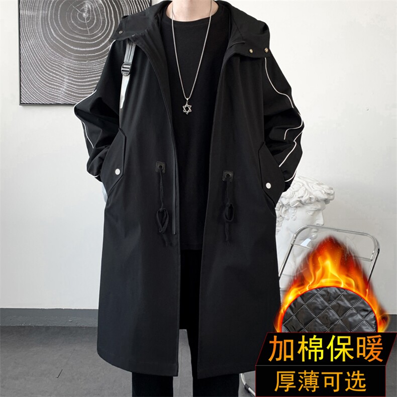 长年大货加绒风衣男中长款大衣男棉衣男F997薄P105加棉P120爆景二,男装风衣,星座401