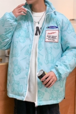 卡通印花小怪兽皮卡丘情侣学生短款轻薄拼色得物羽绒服男，男装羽绒服，星座301D-5(原星座1415）