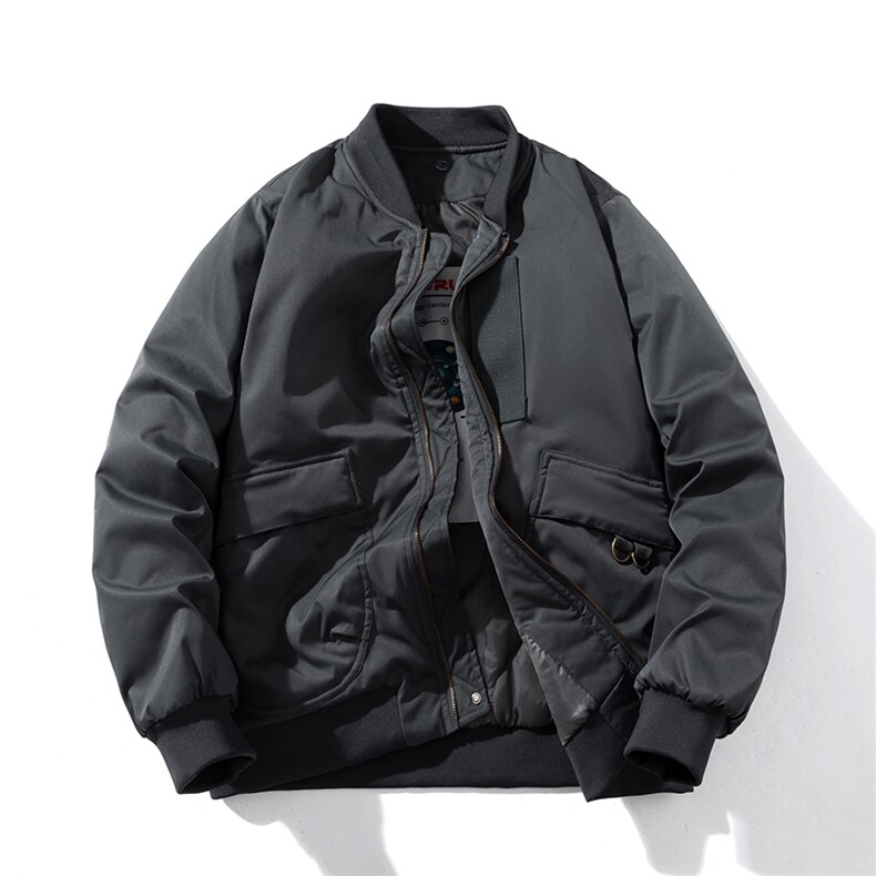 现货三色带帽可拆卸秋冬飞行服棉服情侣装夹克潮牌炸街外套,男装棉衣,电商A105