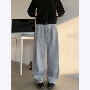 重磅360克加绒加厚冬季弯刀裤男士休闲卫裤韩版简约设计感 P58图片