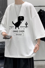 春夏季七分袖t恤男大码五分袖男短袖中袖Q11315-P30，男装T恤，电商A040